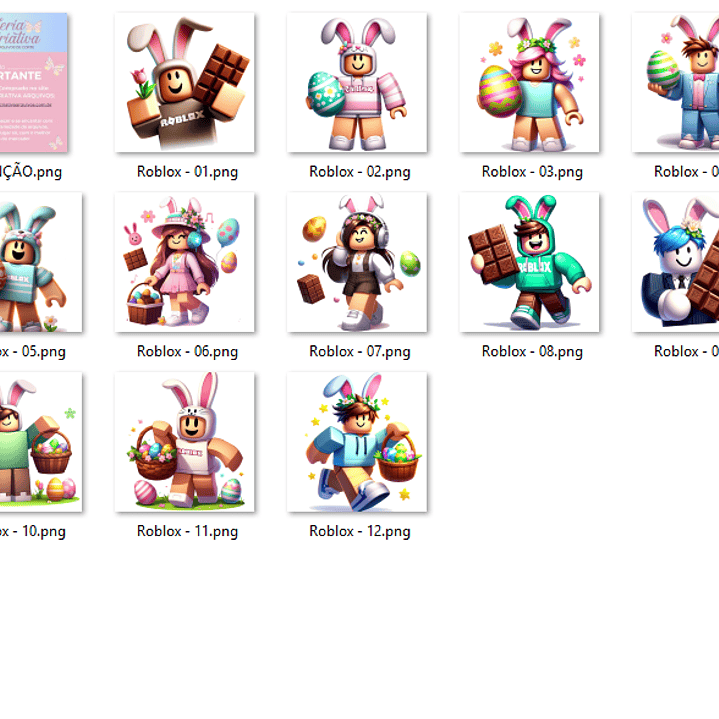 Kit Digital Páscoa Roblox  2