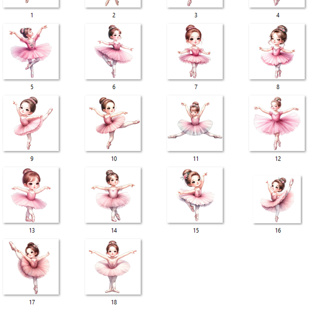 Kit Digital Bailarina Rosa Aquarela  2