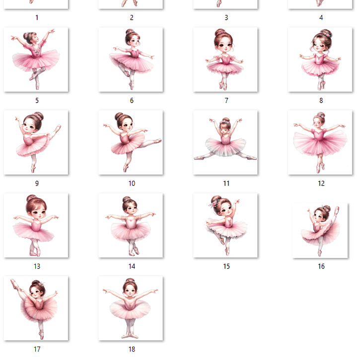 Kit Digital Bailarina Rosa Aquarela  2