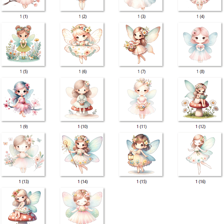 Kit Digital Fadinhas Aquarela  2