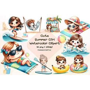 Kit Digital Praia Menina 