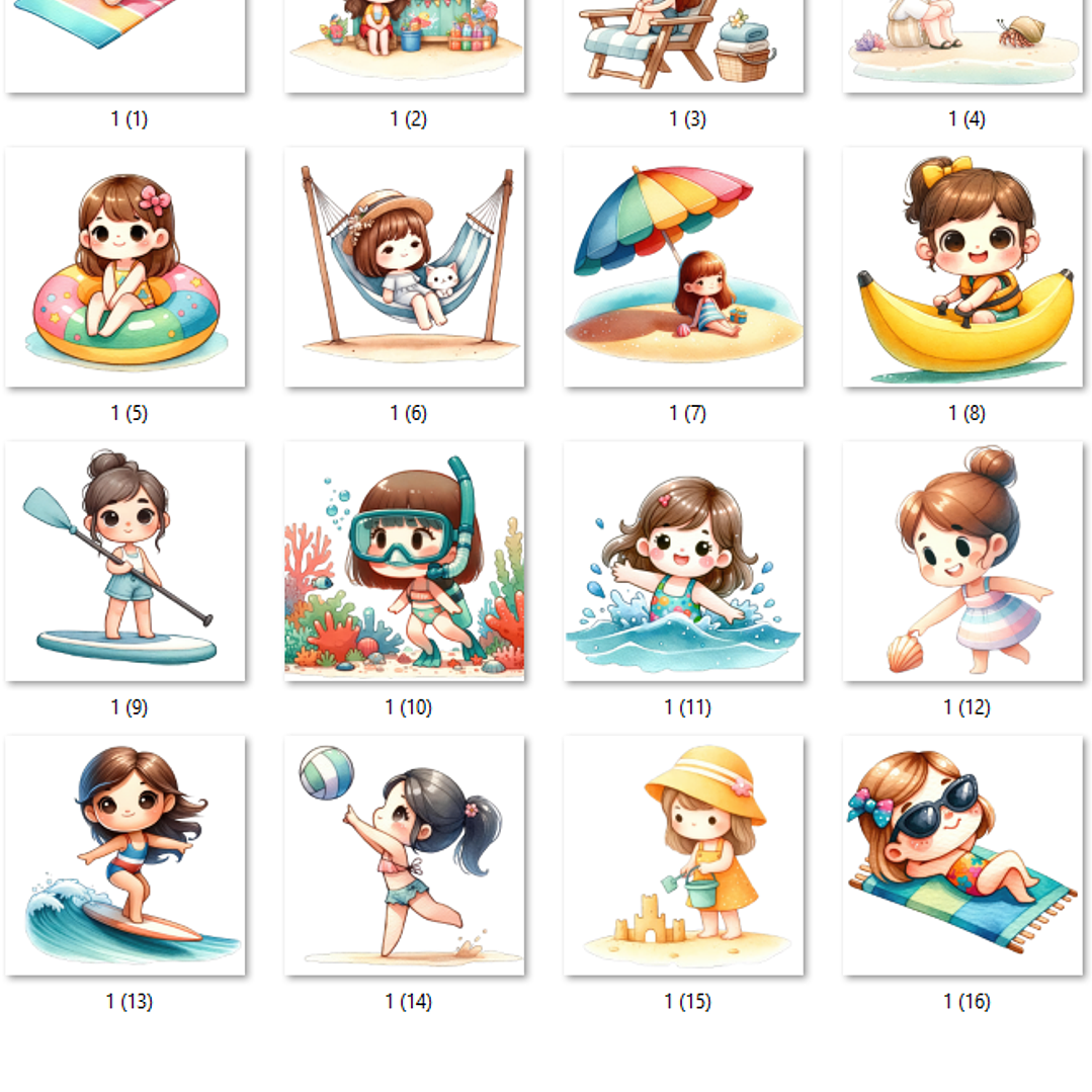 Kit Digital Praia Menina  2