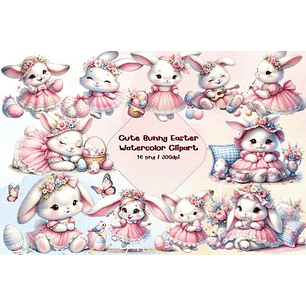 Kit Digital Páscoa Coelhinha Rosa