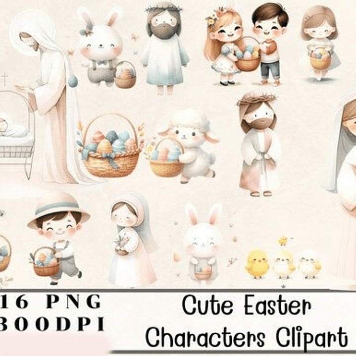 Kit Digital Páscoa Aquarela 1