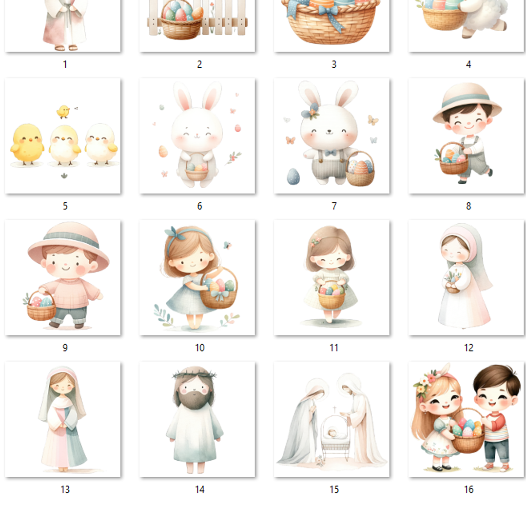 Kit Digital Páscoa Aquarela 2