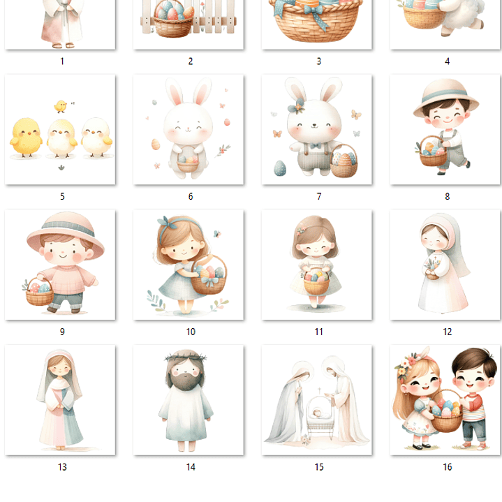 Kit Digital Páscoa Aquarela 2