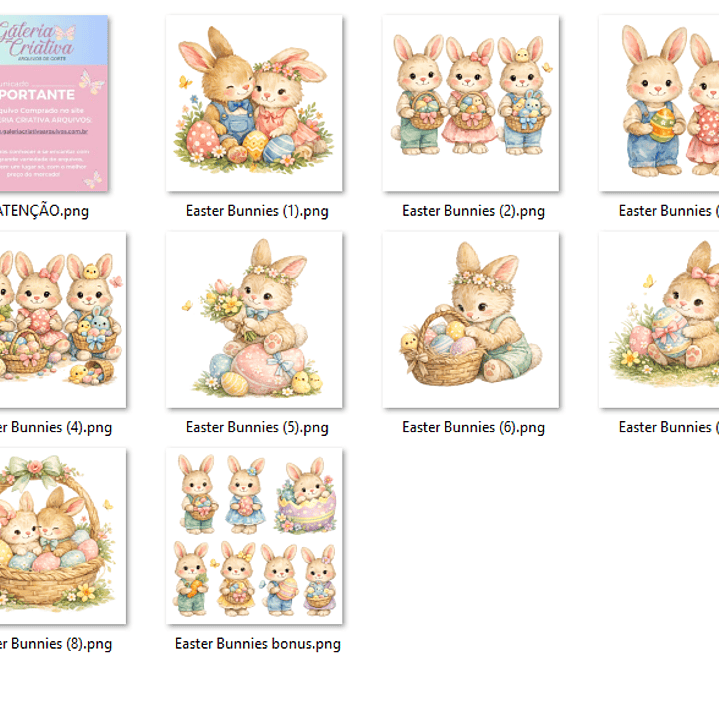 Kit Digital Páscoa Casal de Coelhos  2