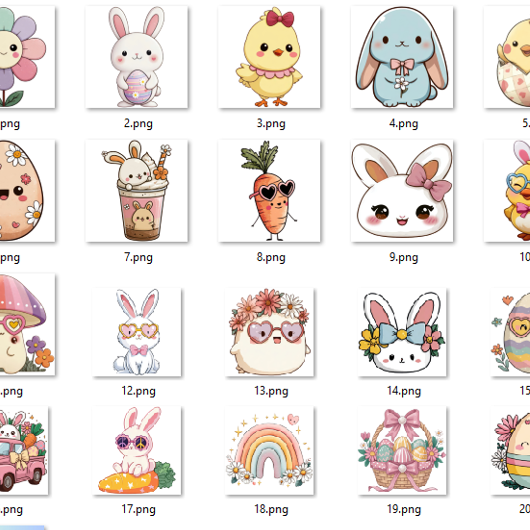 Kit Digital Páscoa Coelhos Groovy  2