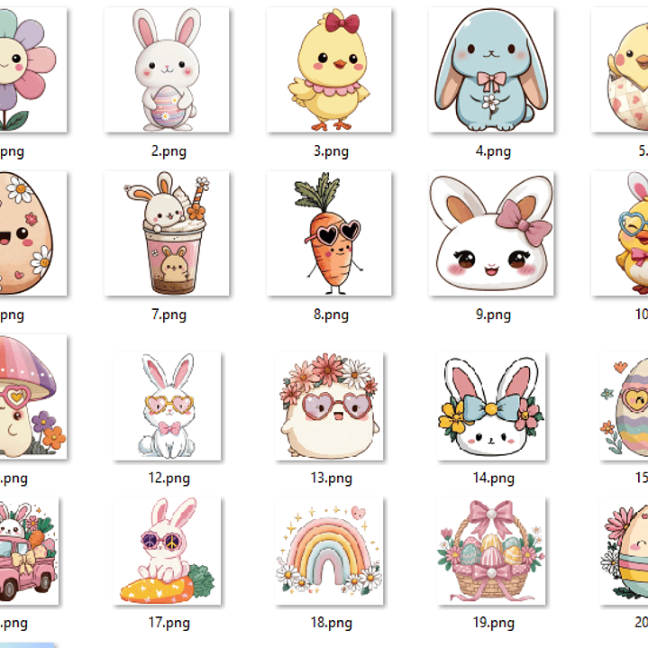 Kit Digital Páscoa Coelhos Groovy  2