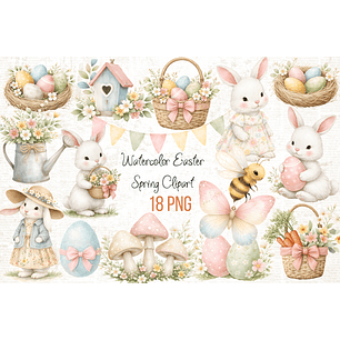 Kit Digital Páscoa Aquarela 2