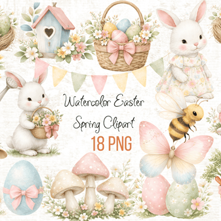 Kit Digital Páscoa Aquarela 2 1