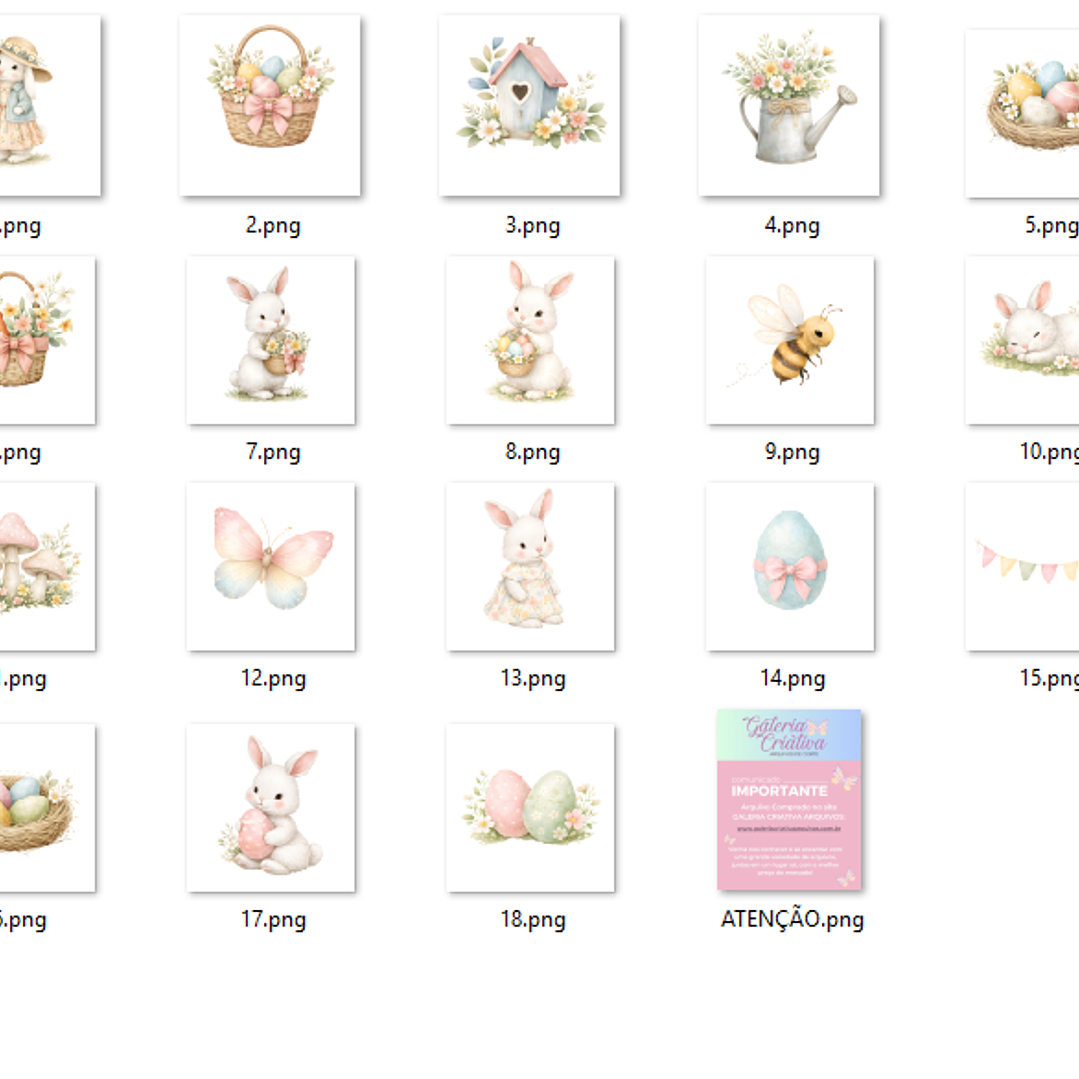 Kit Digital Páscoa Aquarela 2 2