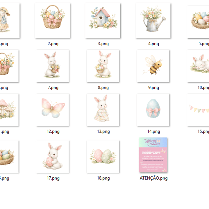 Kit Digital Páscoa Aquarela 2 2