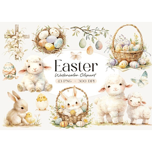 Kit Digital Páscoa Aquarela 3