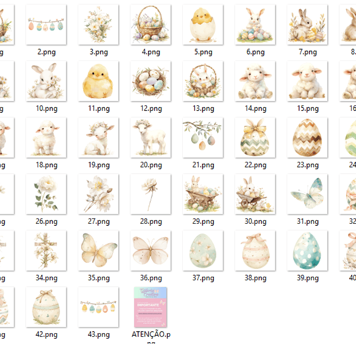 Kit Digital Páscoa Aquarela 3 2