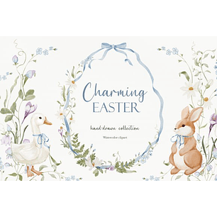 Kit Digital Páscoa Floral Delicada 