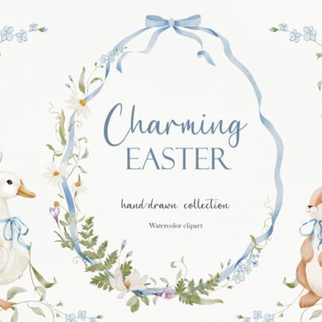 Kit Digital Páscoa Floral Delicada  1