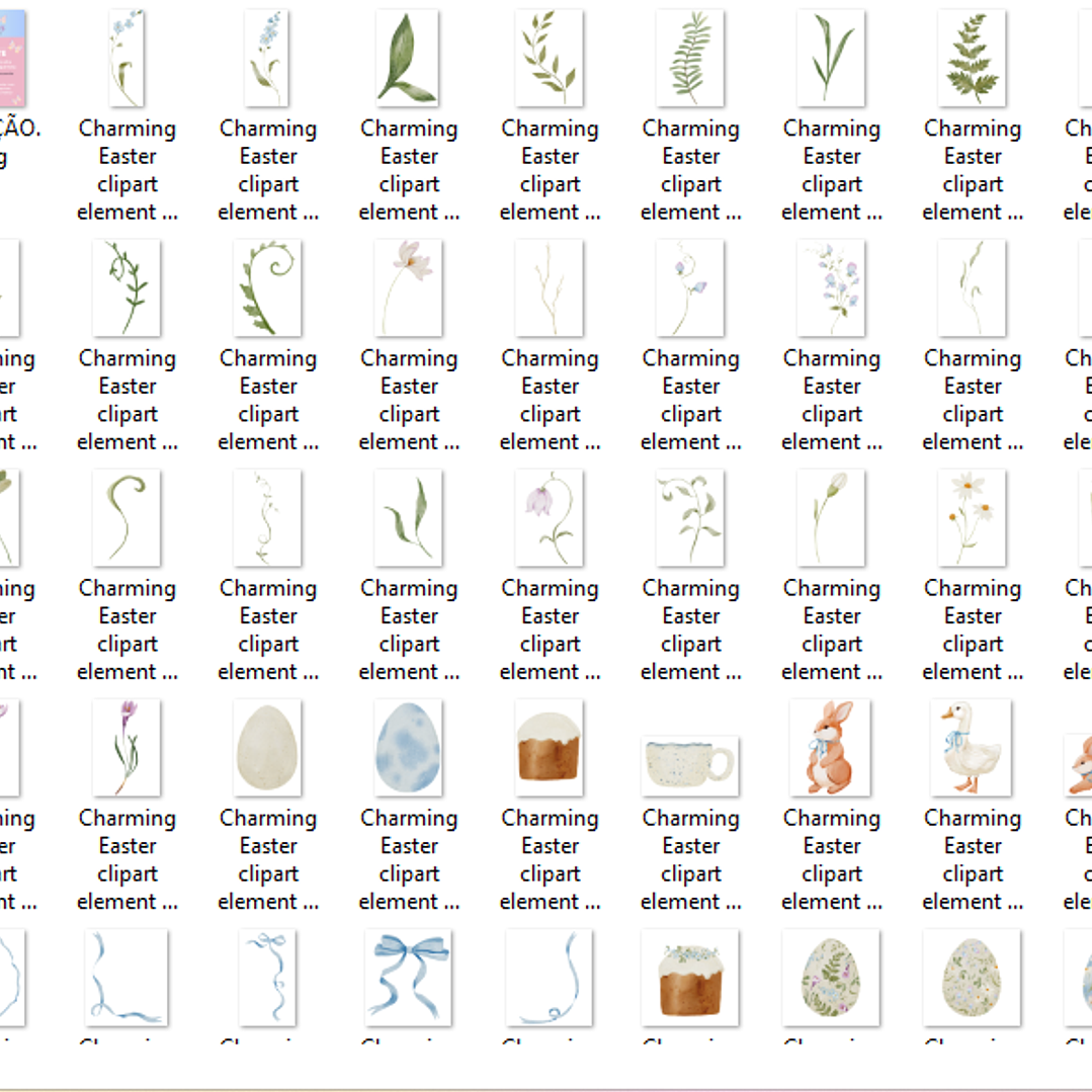 Kit Digital Páscoa Floral Delicada  2