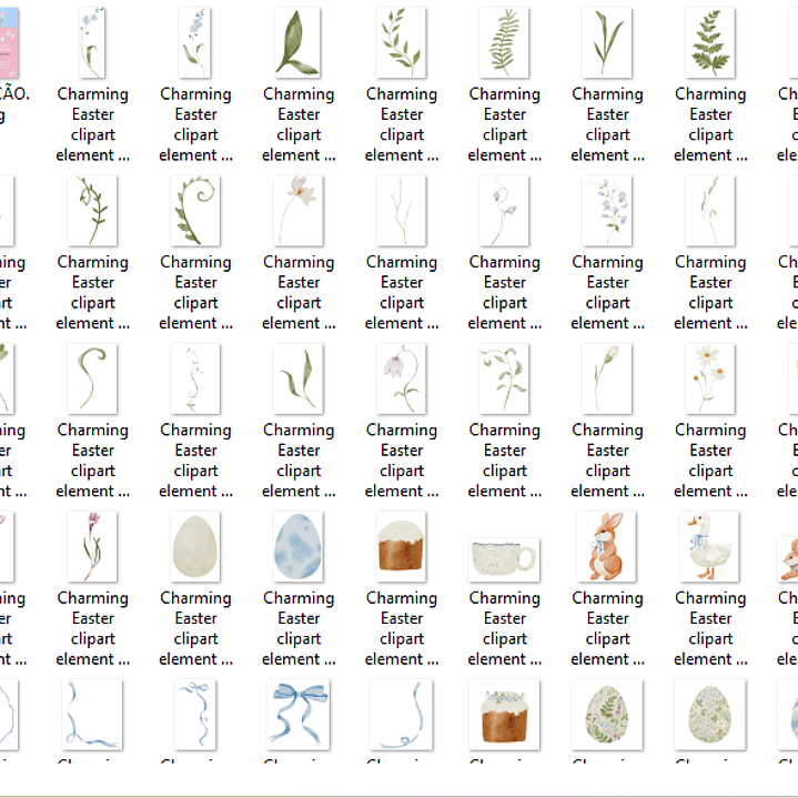 Kit Digital Páscoa Floral Delicada  2