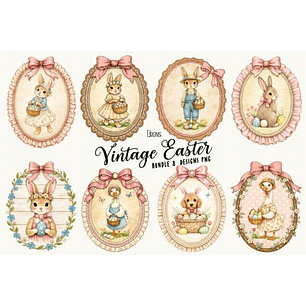 Kit Digital Páscoa Molodura Vinatge 2