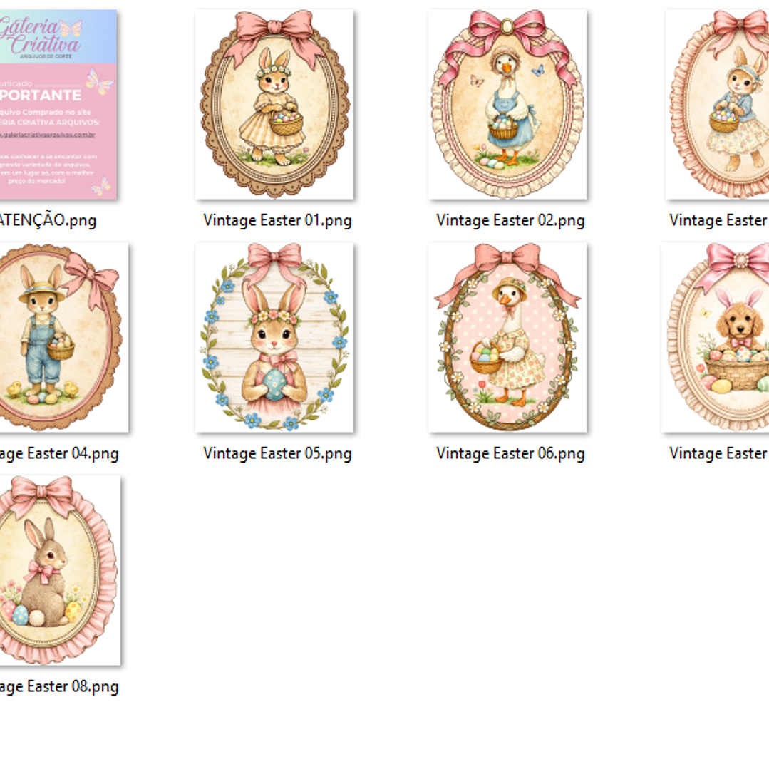 Kit Digital Páscoa Molodura Vinatge 2 2