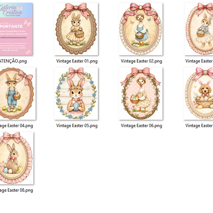 Kit Digital Páscoa Molodura Vinatge 2 2