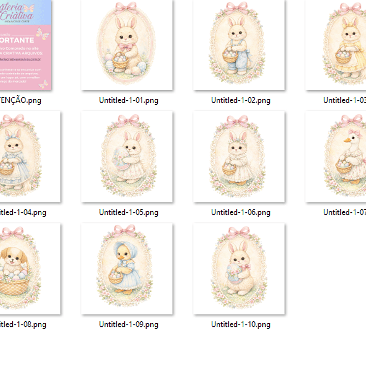 Kit Digital Páscoa Moldura Vintage  2