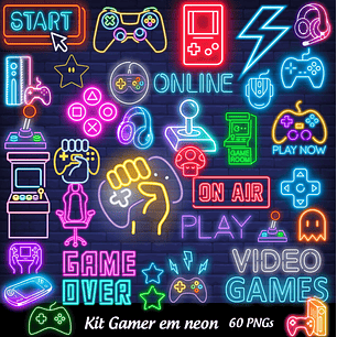 Kit Digital Gamer Neon 