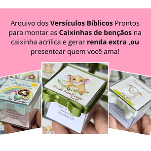 Arquivo Versículos Bíblicos para Caixa Acrílica