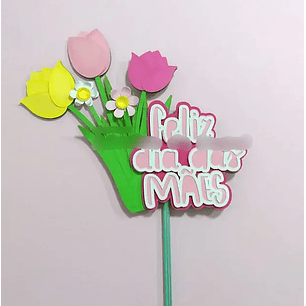 Arquivo de Corte Topo Buquê Dias das Mães 