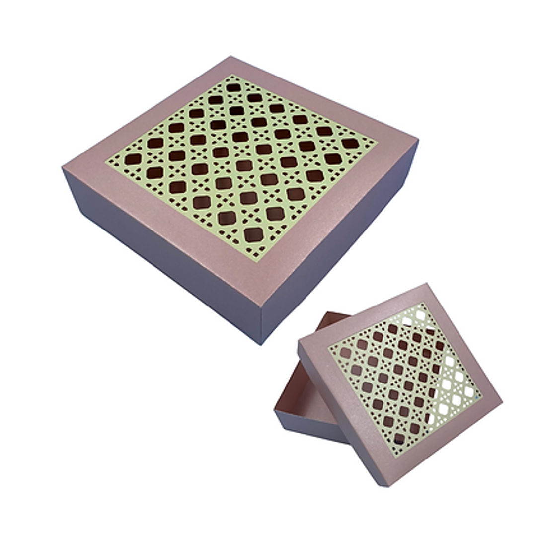 Arquivo de Corte Caixa Quadrada Rendada  1