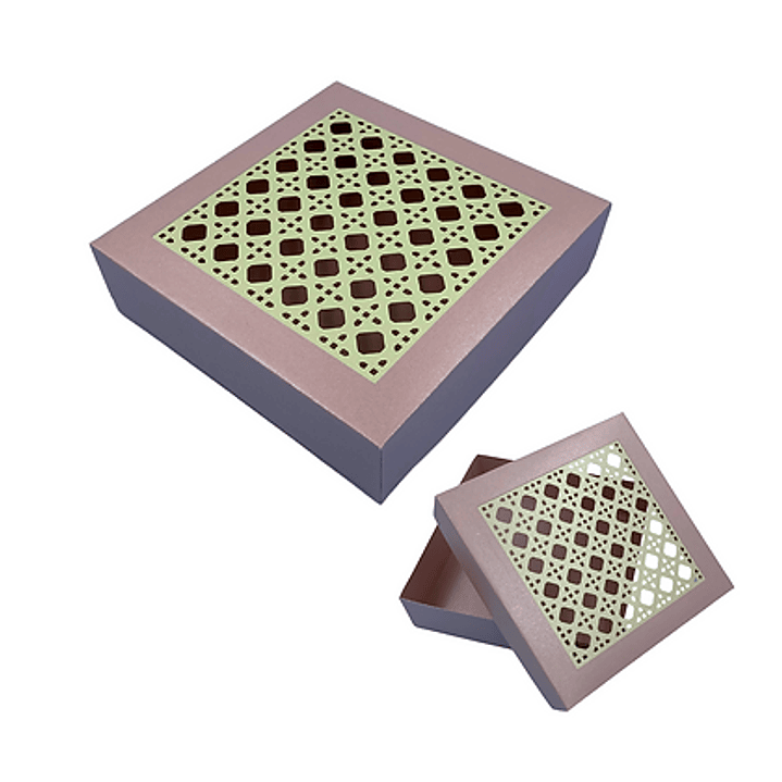 Arquivo de Corte Caixa Quadrada Rendada  1