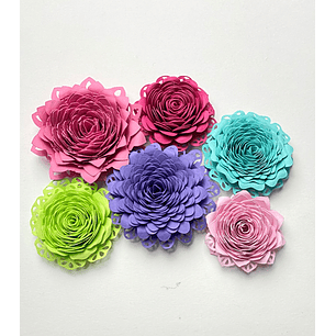 Arquivo de Corte Flores Aspirais Rendada