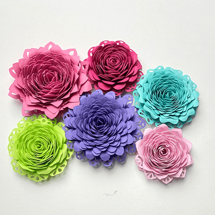 Arquivo de Corte Flores Aspirais Rendada 1