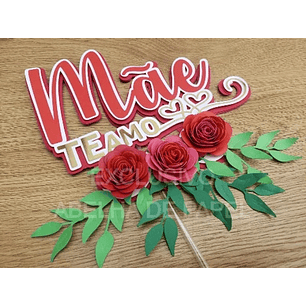 Arquivo de Corte Topo Mãe Te Amo 