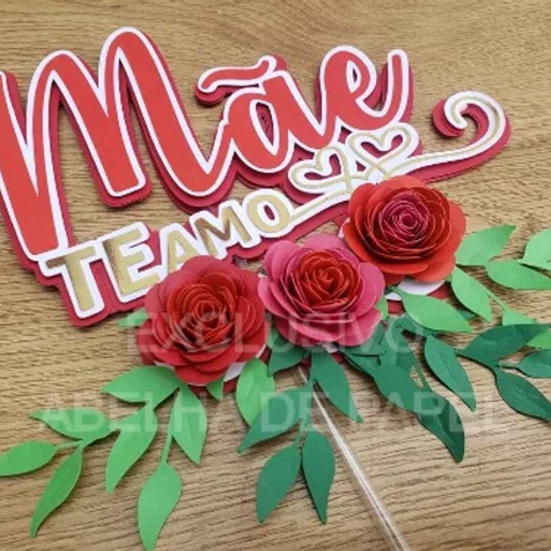 Arquivo de Corte Topo Mãe Te Amo  1