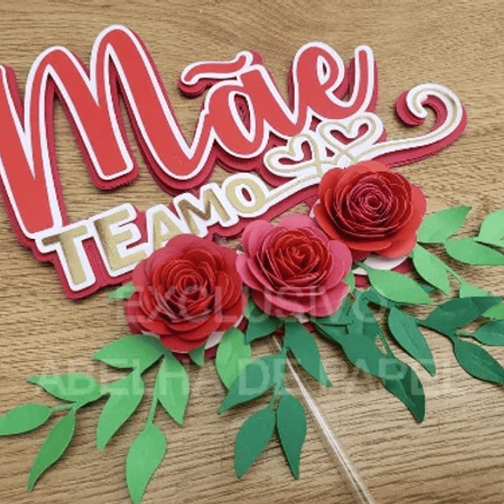 Arquivo de Corte Topo Mãe Te Amo  1