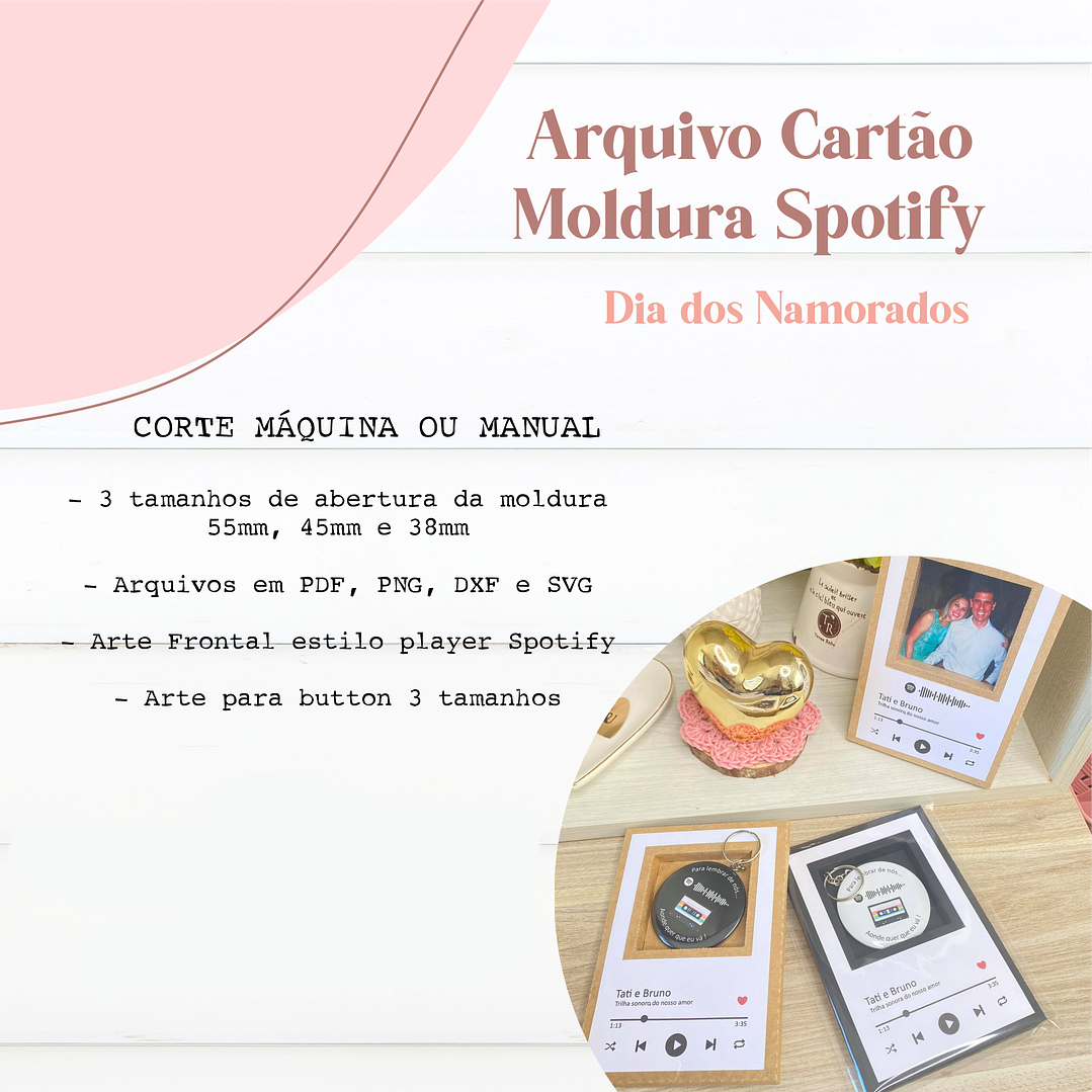 Arquivo de Corte Cartão Moldura Spotfy 1