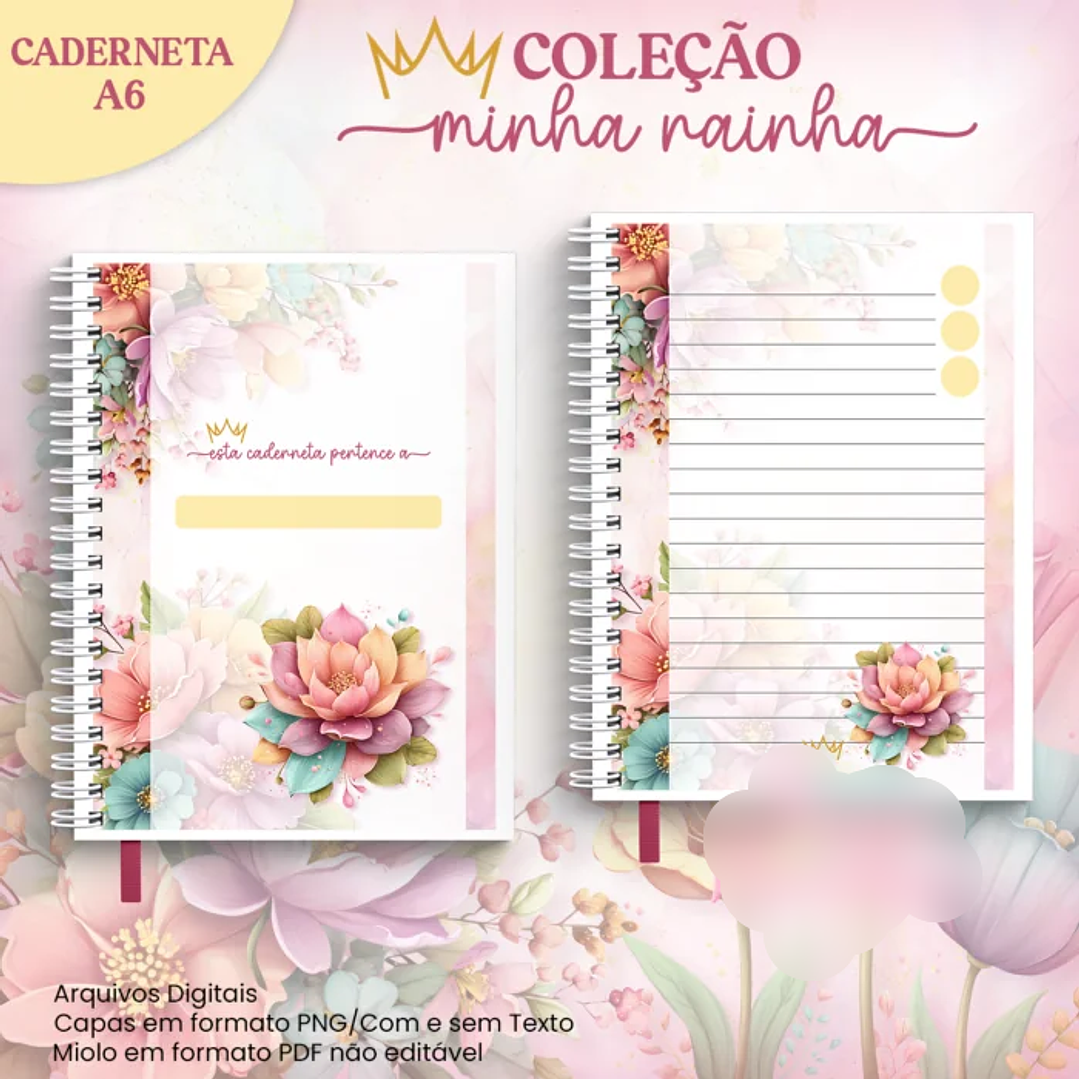 Arquivo Caderneta A6 Coleção Minha Rainha  2
