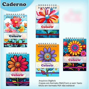Arquivo Livro de Colorir A5 Floral 