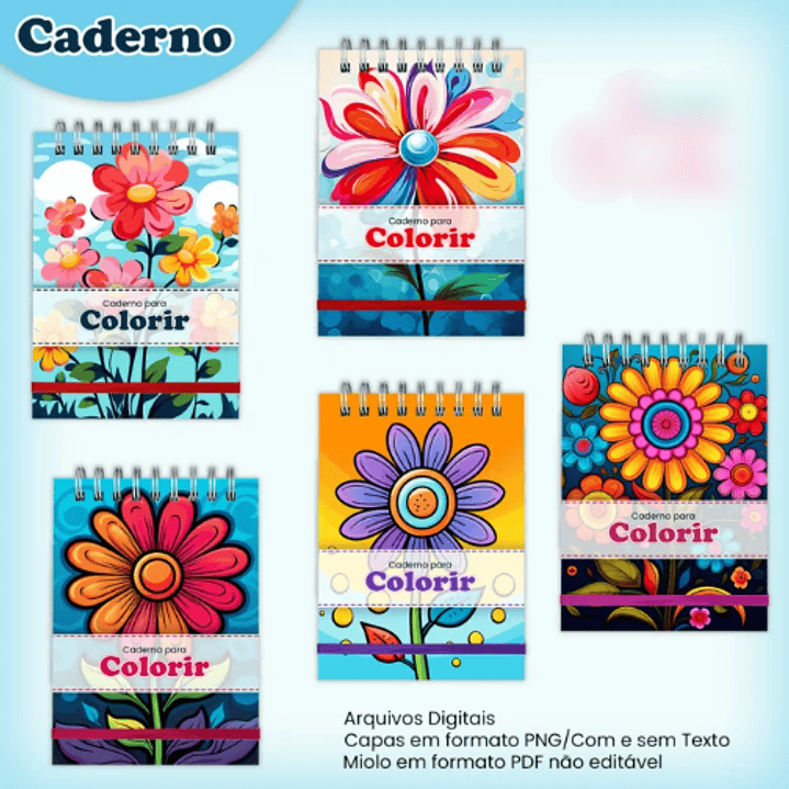 Arquivo Livro de Colorir A5 Floral  1