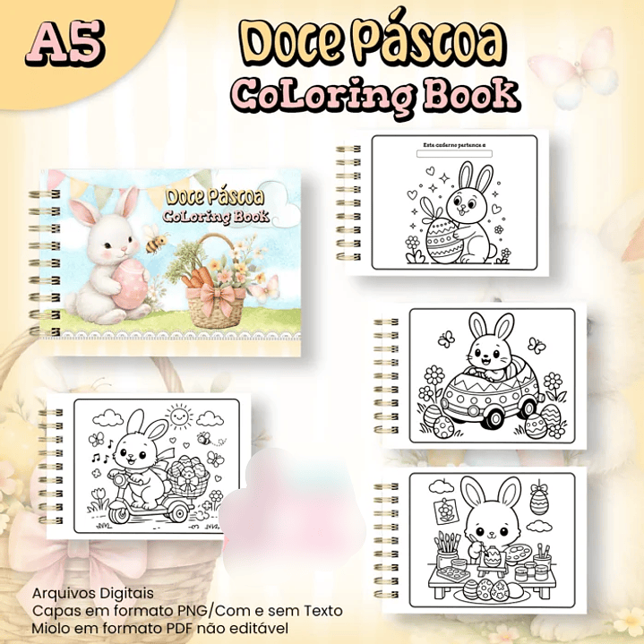Arquivo Páscoa Doce Livro de Colorir A5  2