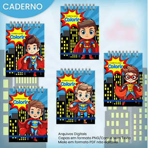 Arquivo Livro de Colorir A5 Super Herói 