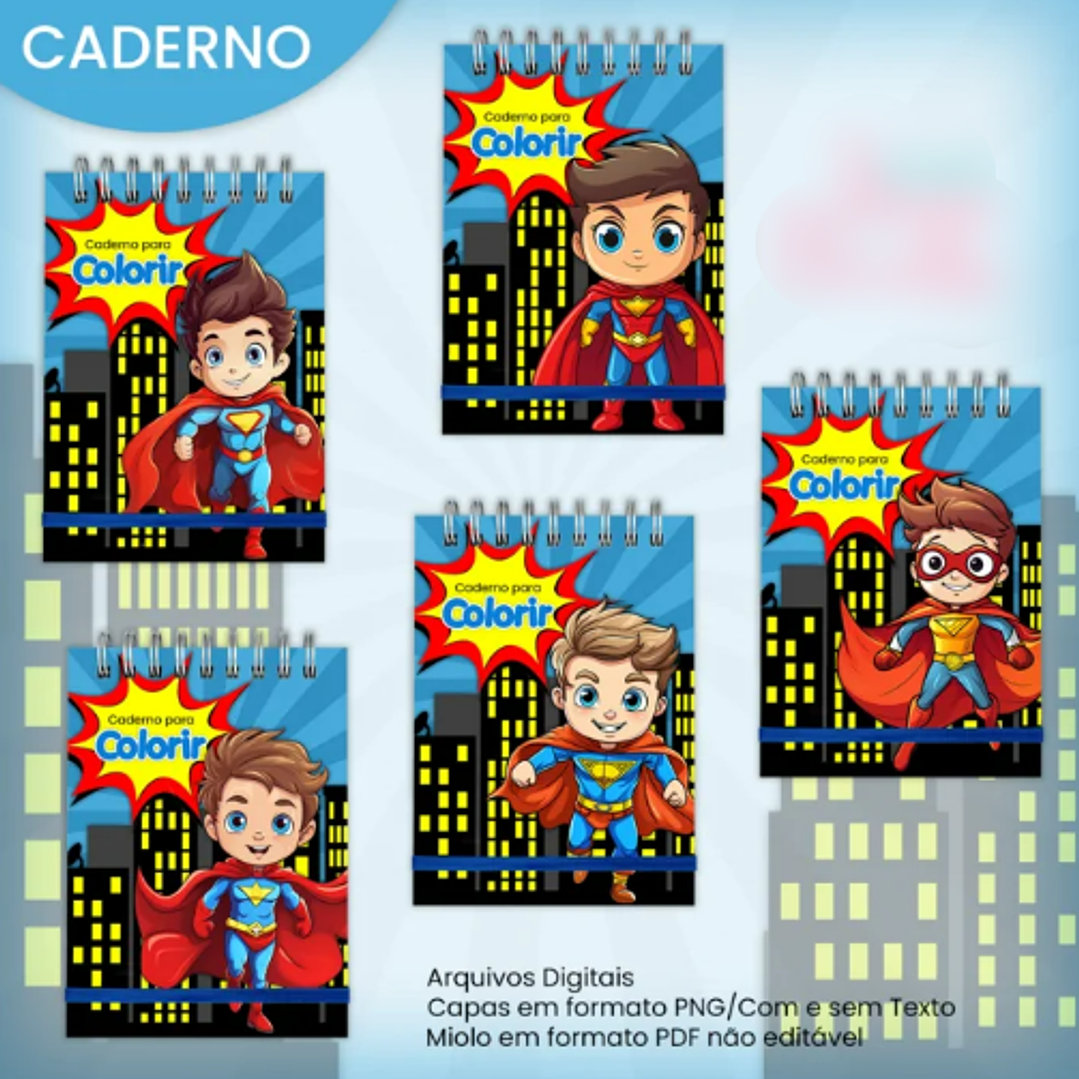 Arquivo Livro de Colorir A5 Super Herói  1