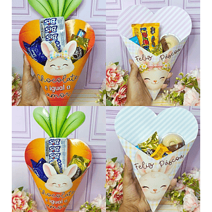 Arquivo Páscoa Coelho Buquê de Chocolates 