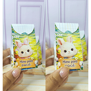 Arquivo Páscoa Coelho Caixa Sacolinha Pequena Comprida