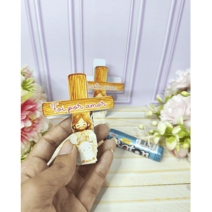 Arquivo Páscoa Cordeiro Cruz Porta Batom ou Bis