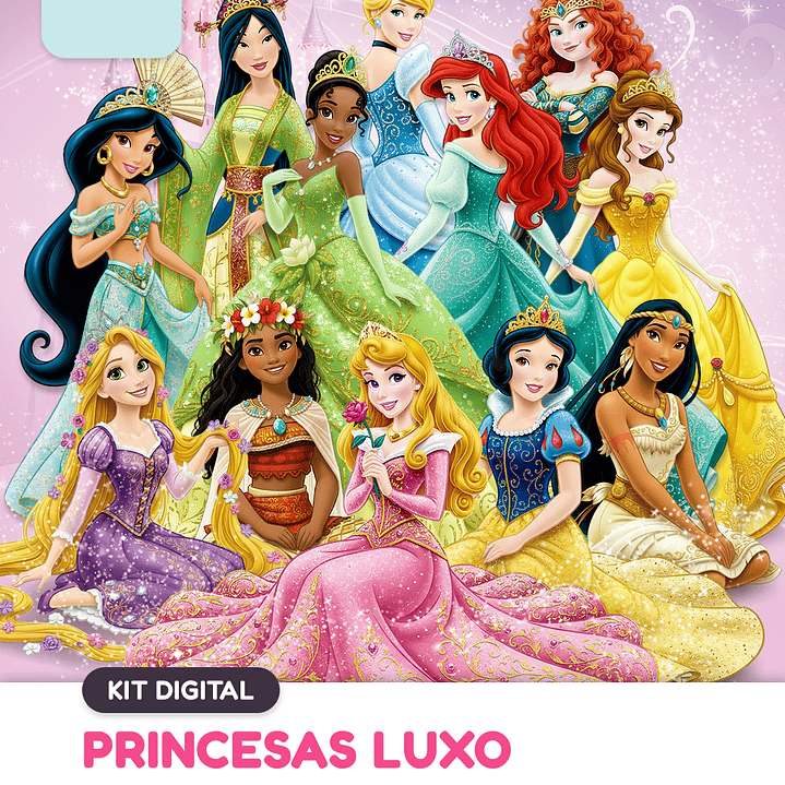 Kit Digital Princesas Luxo 1