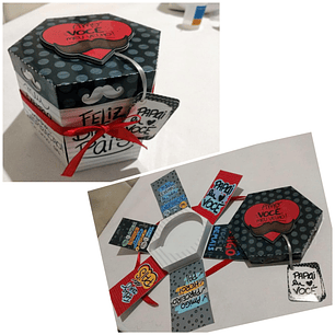 Arquivo de Corte Caixa Explosão Dia dos Pais