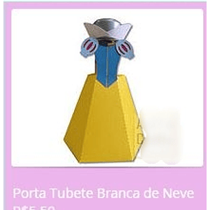Arquivo de Corte Tubete Branca de Neve